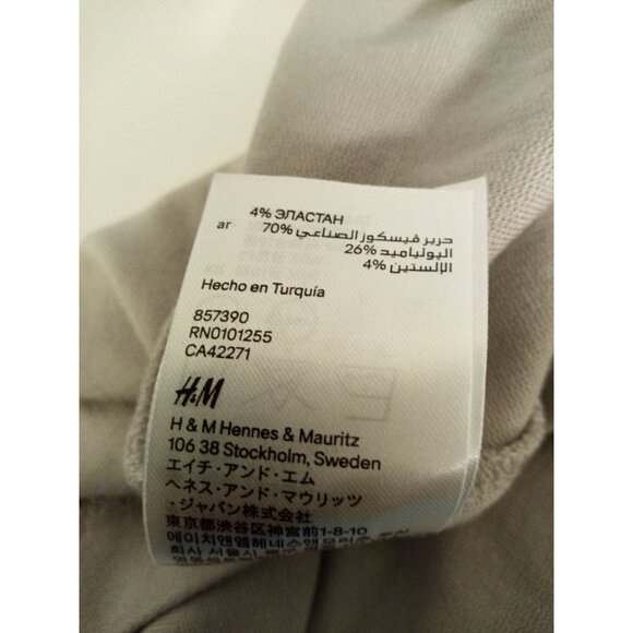 H&M Women's Grey Black Mini Dress Size Extra Small - Picture 7 of 7